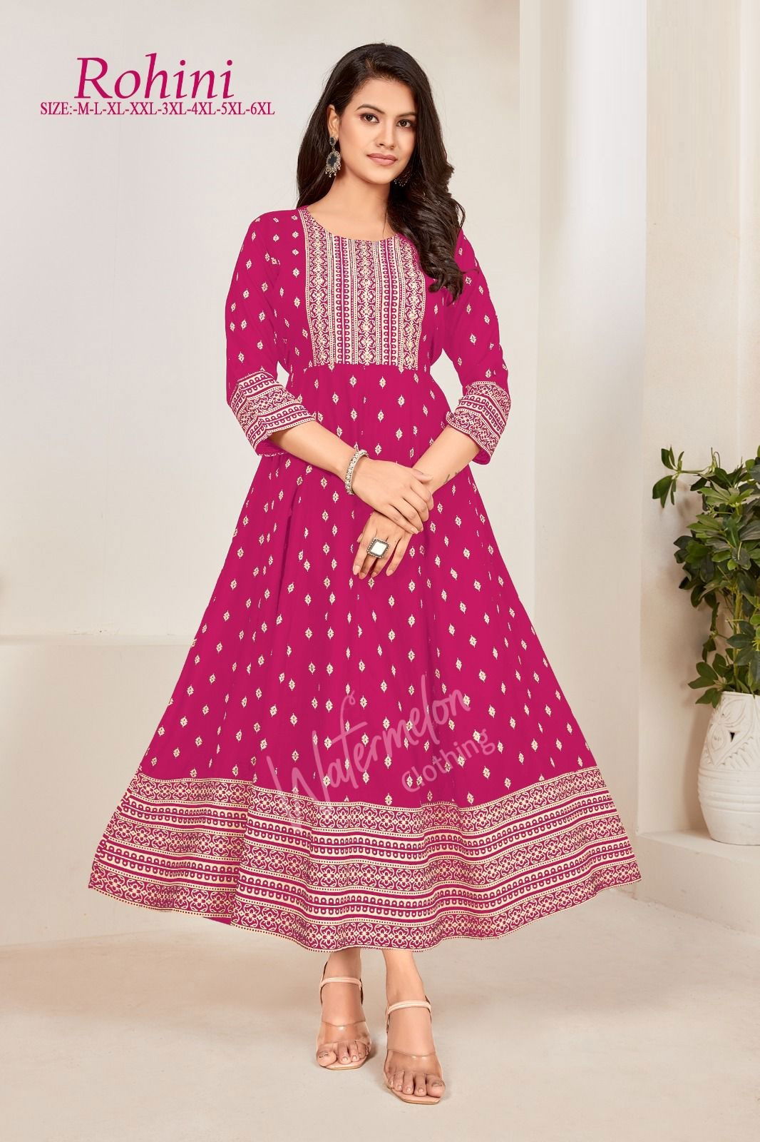 Rohini Colors Plus Size Anarkali Kurtis Catalog